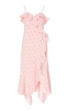 Jonathan Simkhai Strapless Ruffled Lace Midi Dress