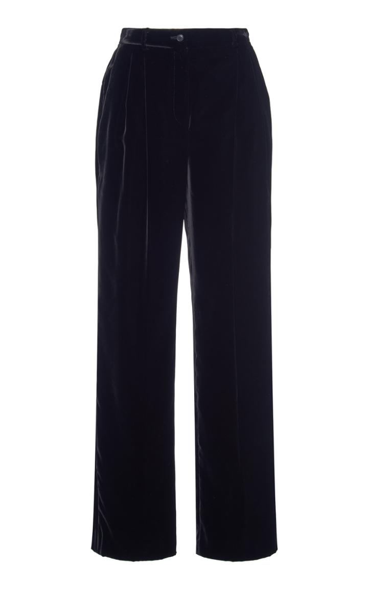Moda Operandi Alberta Ferretti Velvet Wide-leg Pants
