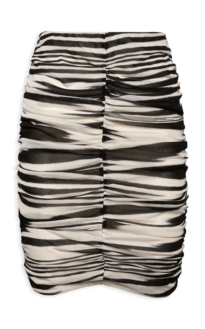 Moda Operandi Missoni Gonna Print Ruched Knit Mini Skirt