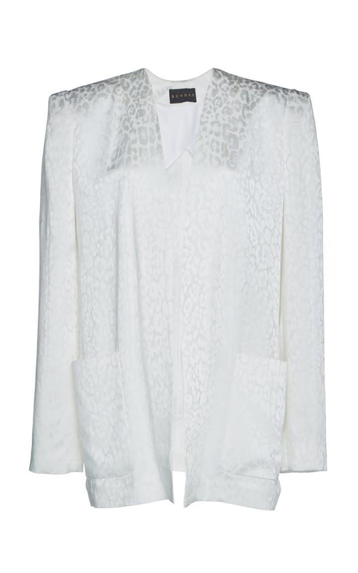 Dundas Satin Jacquard Jacket With Belt
