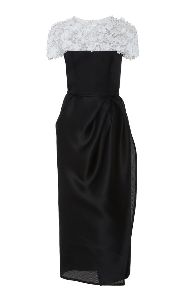 Carolina Herrera Embellished Wrap Dress