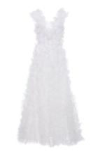 Rodarte V-neck Hand-embroidered Tulle Dress