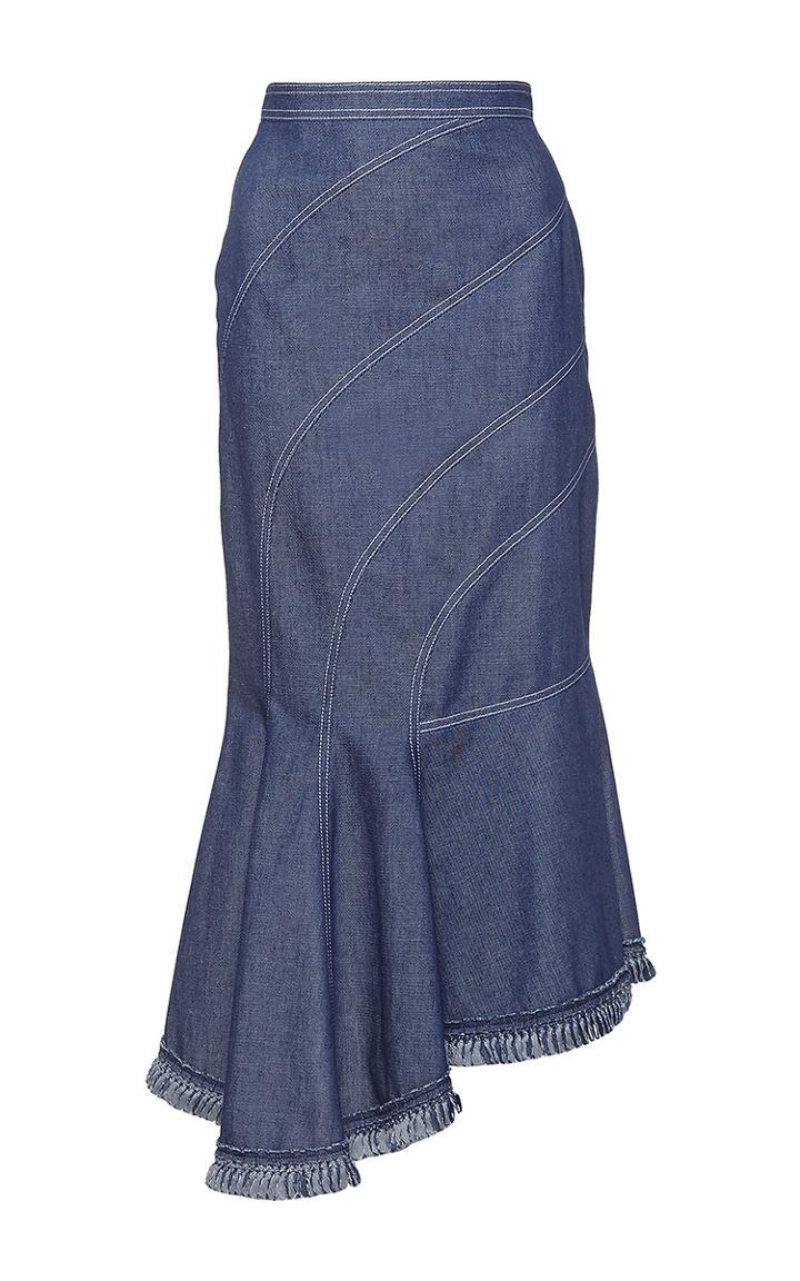 Andrew Gn Asymmetrical Denim Skirt