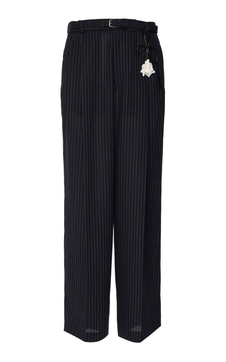 Rochas Striped Belted Trouser