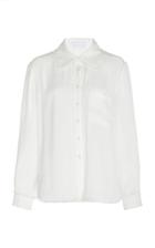 Noon By Noor Nelly Poplin Fringe Collared Shirt