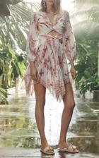 Zimmermann Corsage Pleated Mini Dress