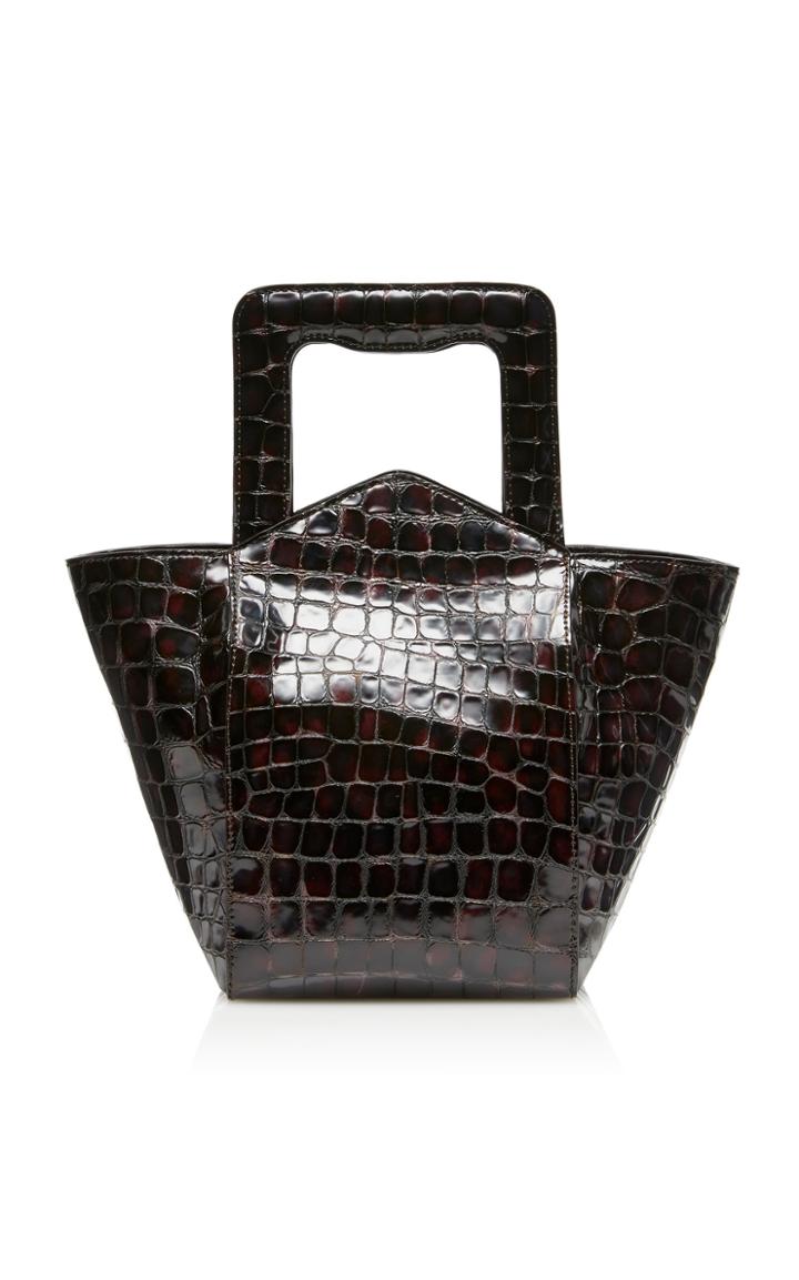 Emilia Wickstead Constasa Croc- Effect Leather Bag
