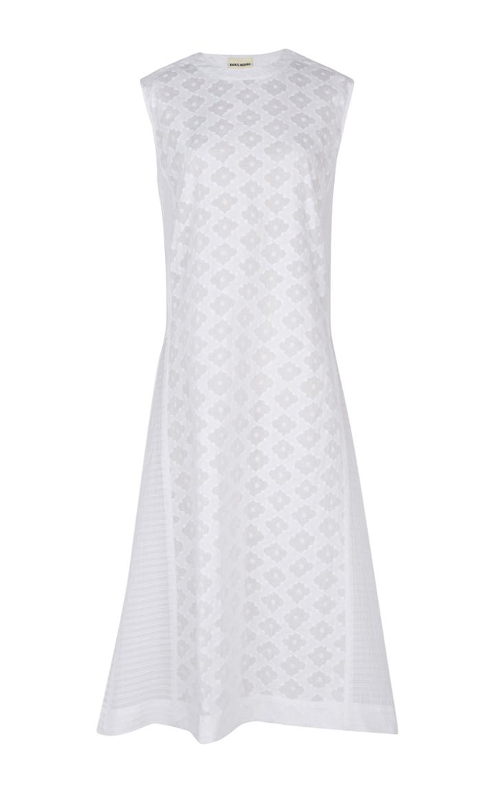 Rahul Mishra Jharokha Daraj Embroidered Cotton Long Dress