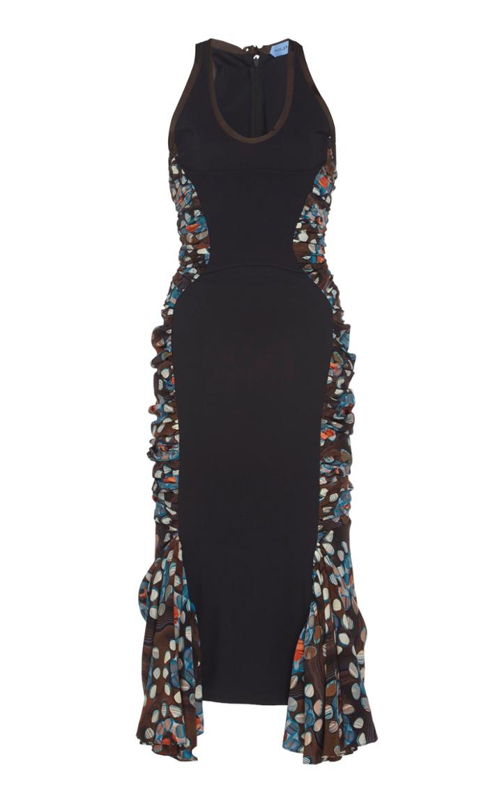 Mugler Contouring Silk Dress