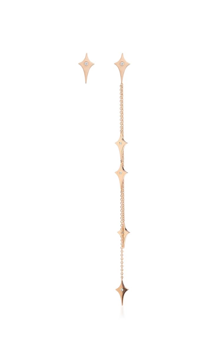 Diane Kordas Shield Chain Drop Earrings
