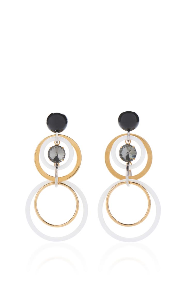 Marni Two Drop Dual Hoop Earrings