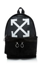 Off-white C/o Virgil Abloh Printed Leather And Suede Backpack