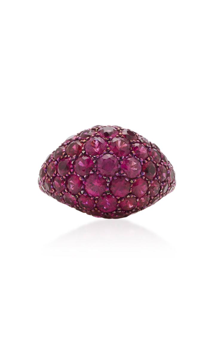 Gioia 18k Gold And Ruby Pinkie Ring