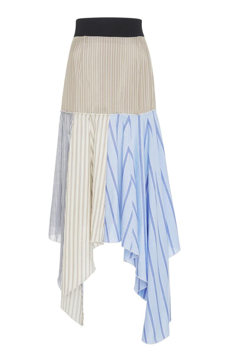 Jw Anderson Patchwork Silk Midi Skirt