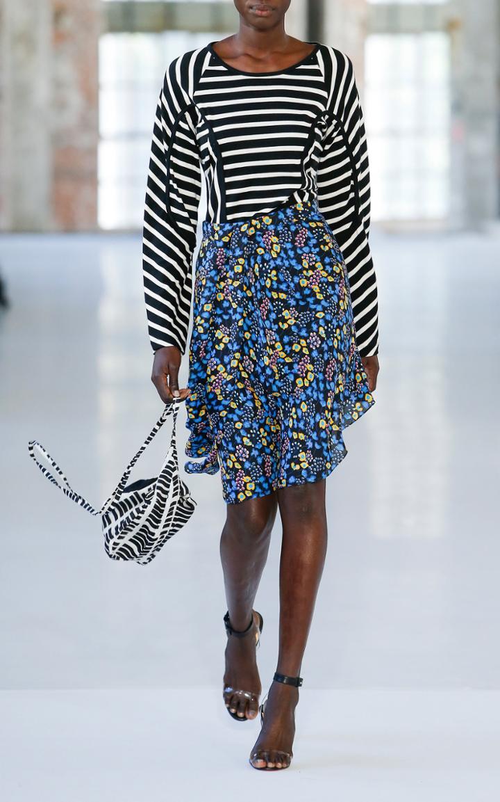 Atlein Asymmetrical Silk Skirt