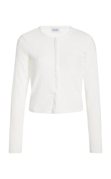 Leset Alison Ribbed Cardigan Sweater