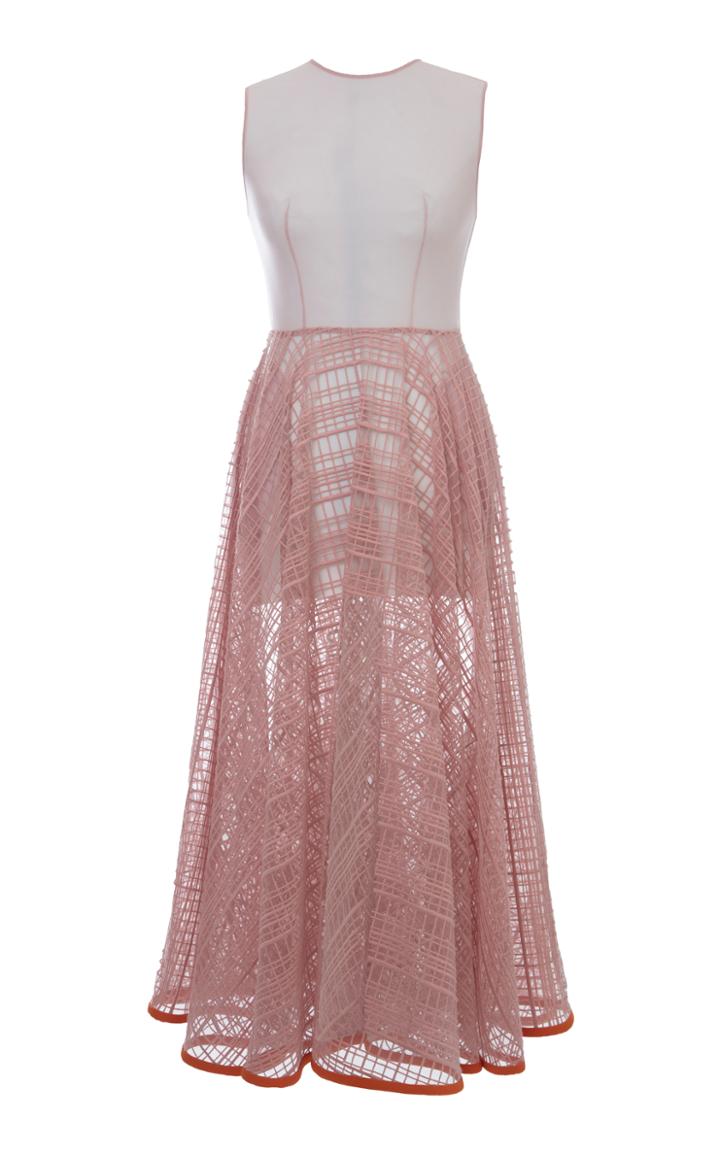 Hussein Bazaza Sleeveless Silk Midi Dress