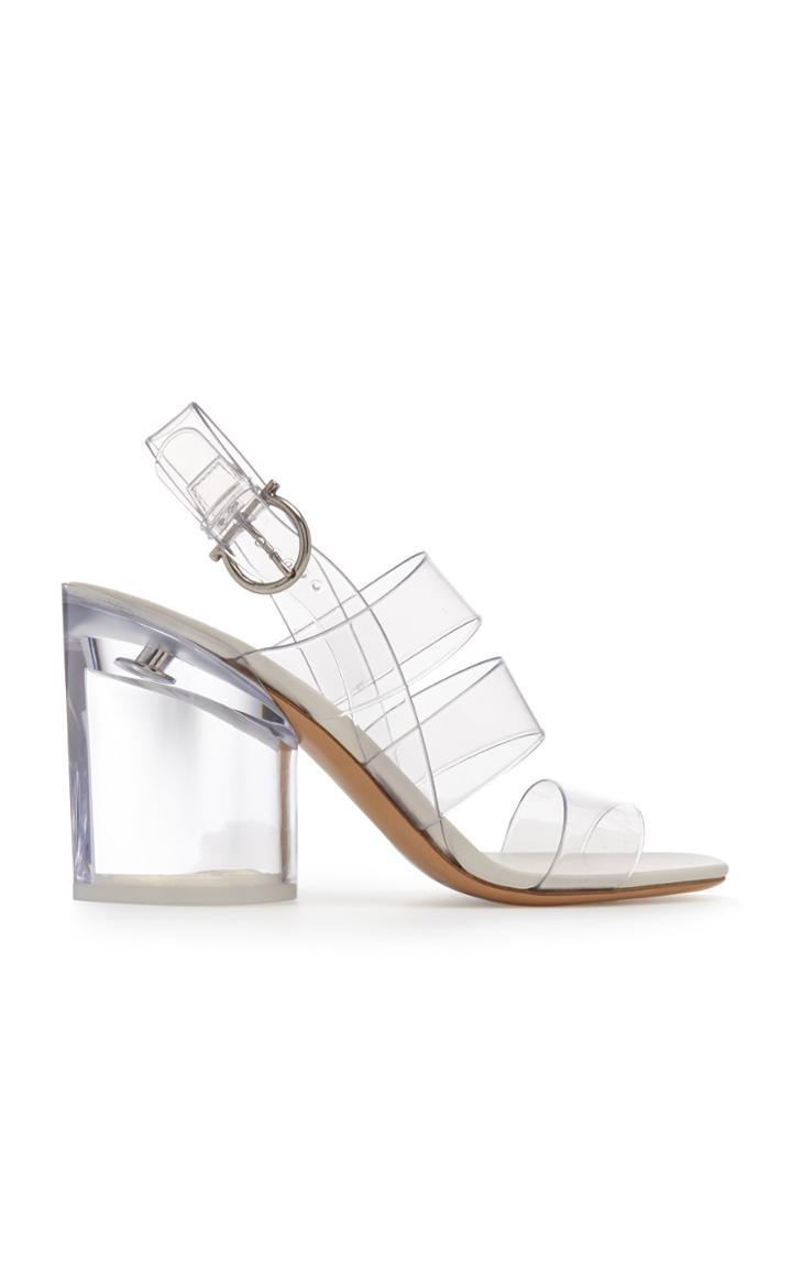 Moda Operandi Salvatore Ferragamo Clear Pvc Heels Size: 5.5