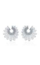 Mindi Mond Pearl Diamond Spoke Earrings