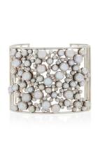 Nancy Newberg White Gold Pearl And Diamond Cluster Cuff