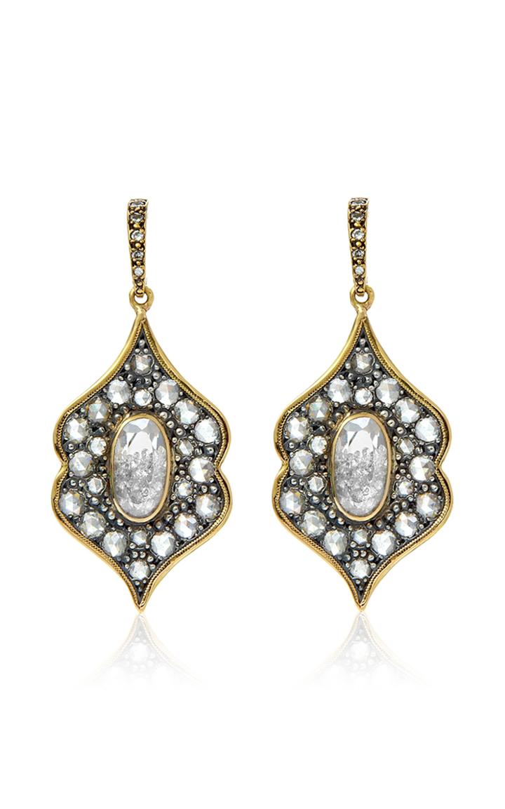 Moritz Glik 18k Gold, Blackened Silver And Diamond Earrings