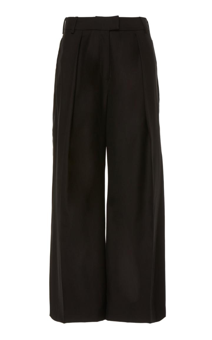 Moda Operandi Preen By Thornton Bregazzi Koko Cropped Wool Twill Wide-leg Trousers S