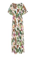 Oscar De La Renta Belted Jungle-print Caftan