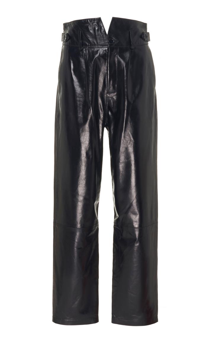 Fleur Du Mal Patent V-yoke Leather Waist Pant