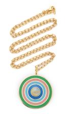 Sig Ward 18k Gold Enamel And Opal Necklace
