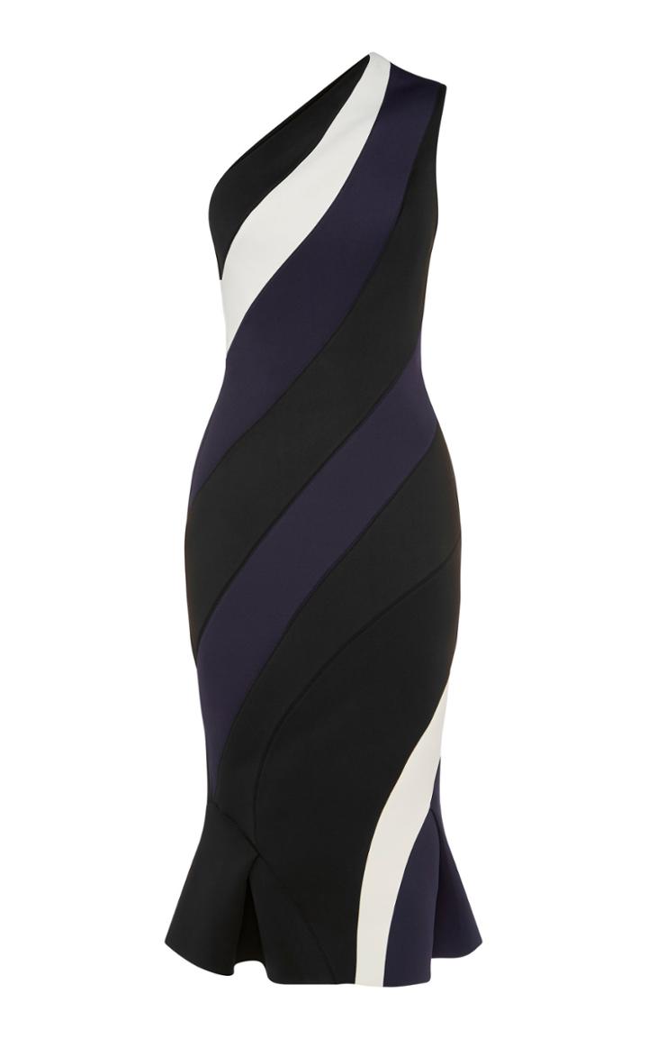 Rachel Gilbert Rumer One Shoulder Scuba Dress