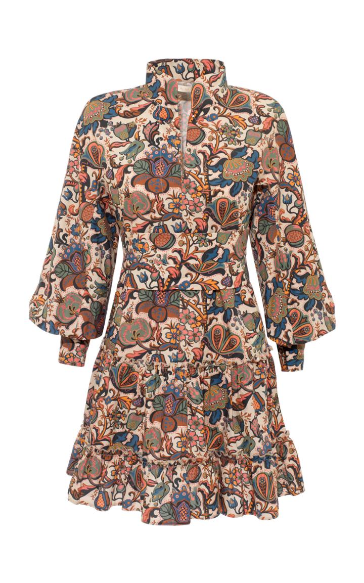 Anna Mason Vita Liberty Woolf Print Mini Dress