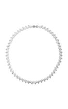 Fallon Micro Faux Pearl And Crystal Necklace