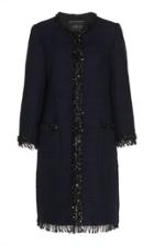 Andrew Gn Embellished Wool-blend Crepe Coat
