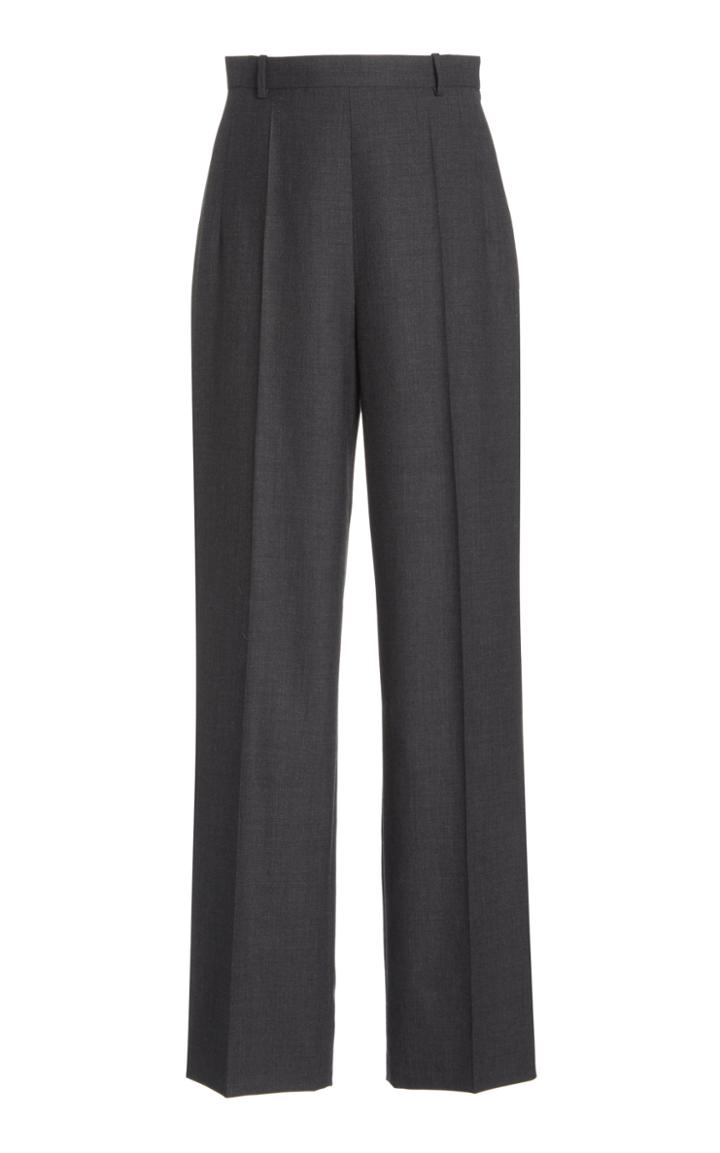 Moda Operandi The Row Ewan Worsted Wool Gabardine Wide-leg Pants