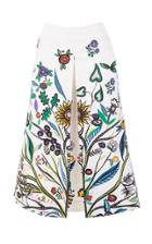 Moda Operandi La Doublej Santa Monica Pleated Floral Cotton Midi Skirt