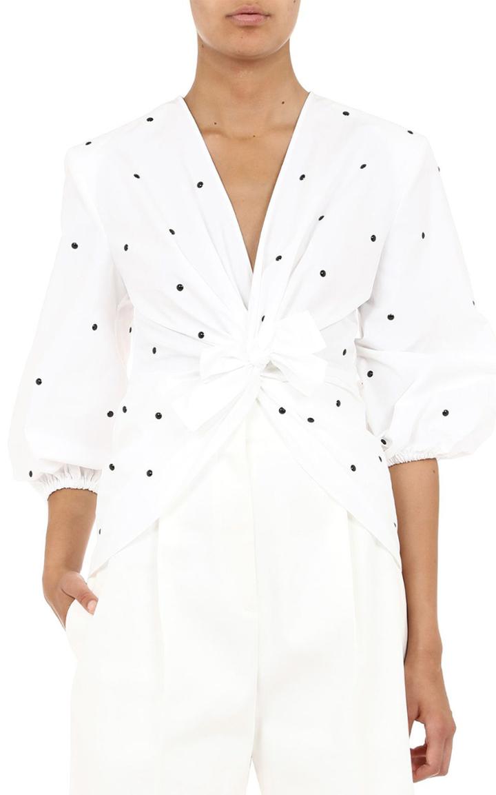 Moda Operandi Philosophy Di Lorenzo Serafini Embellished Poplin Blouse
