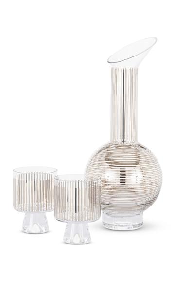 Tom Dixon Tank Jug Set Platinum Stripe