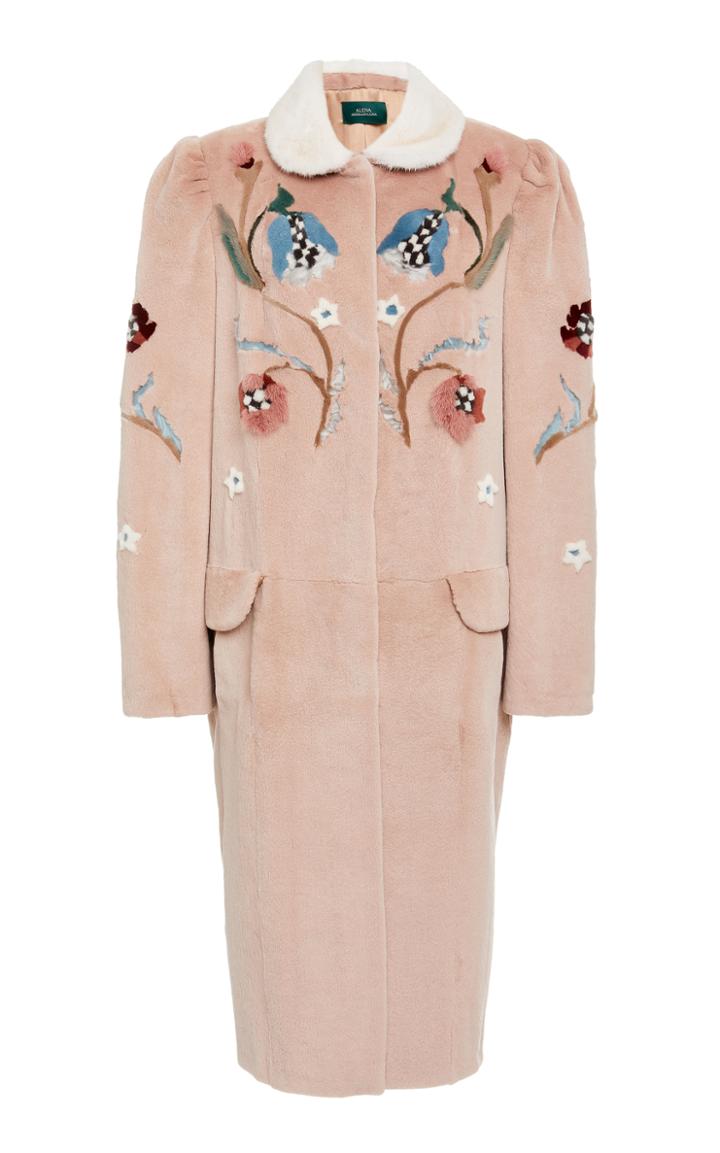 Alena Akhmadullina Floral Intarsia Mink Fur Coat