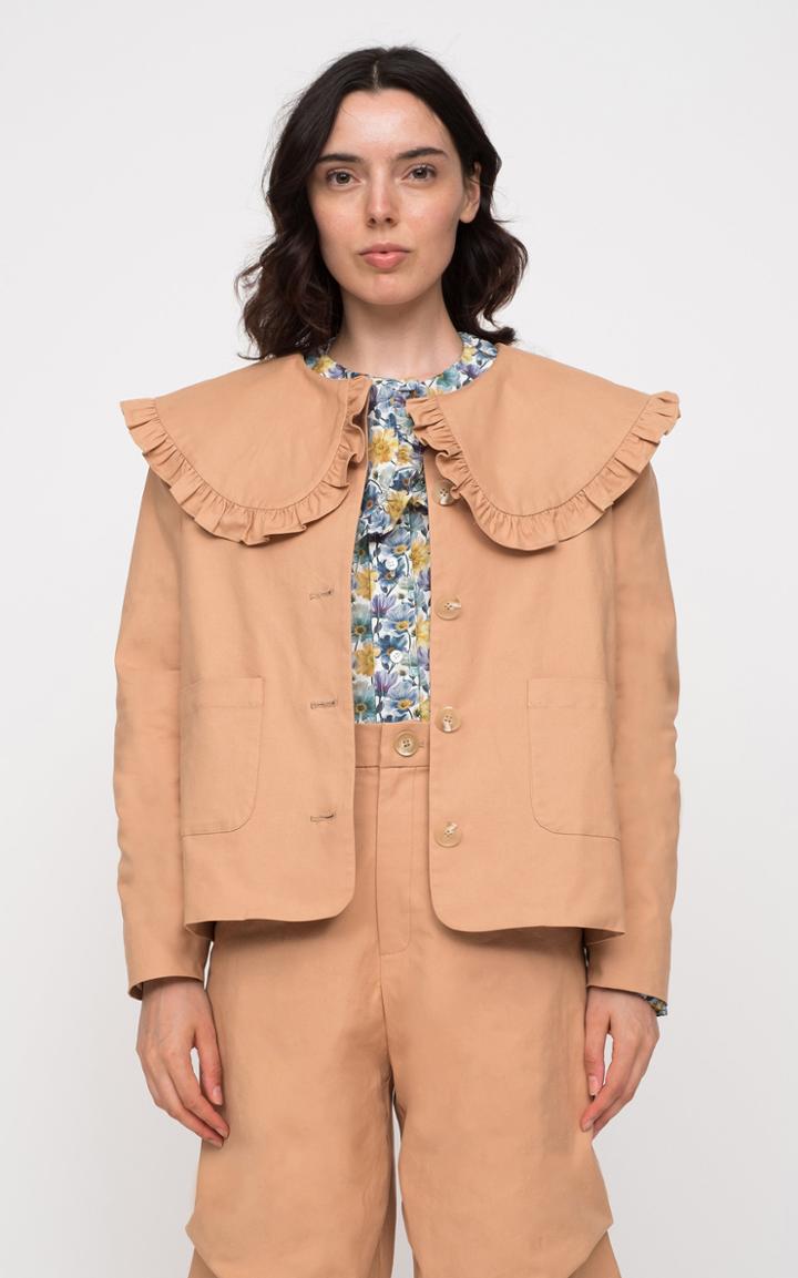 Moda Operandi Sea Scarlett Ruffled Stretch-cotton Jacket