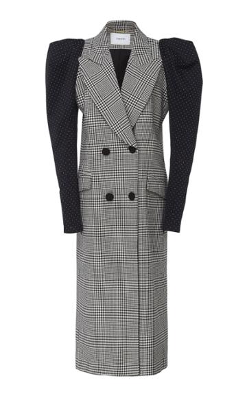 Erdem Albert Poof Sleeve Cotton Blend Coat