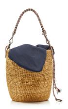 Muun Macrame-trimmed Canvas And Straw Tote