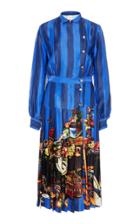 Stella Jean Scenic Button Up Midi Dress