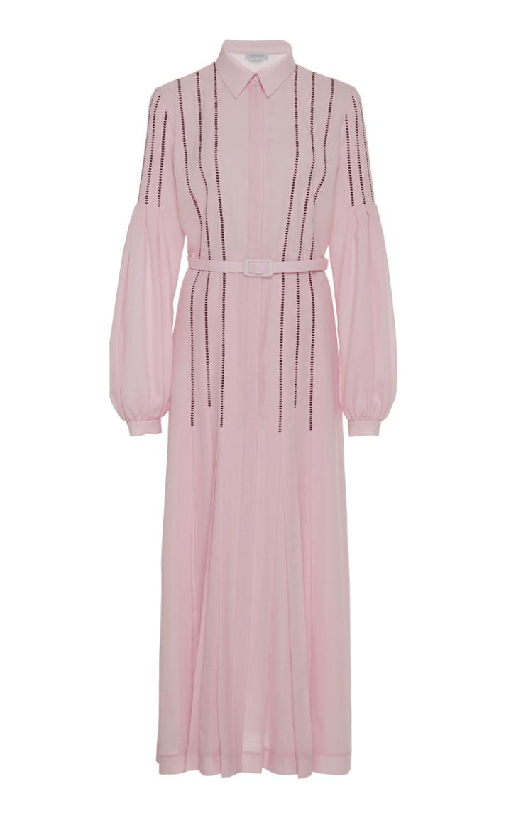 Gabriela Hearst Chelsea Pleated Wool Cashmere Dress