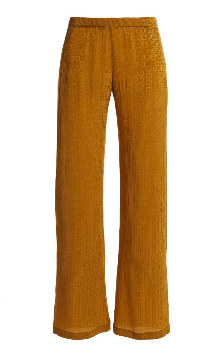 Moda Operandi Nervi Georgia Silk Jacquard Trousers
