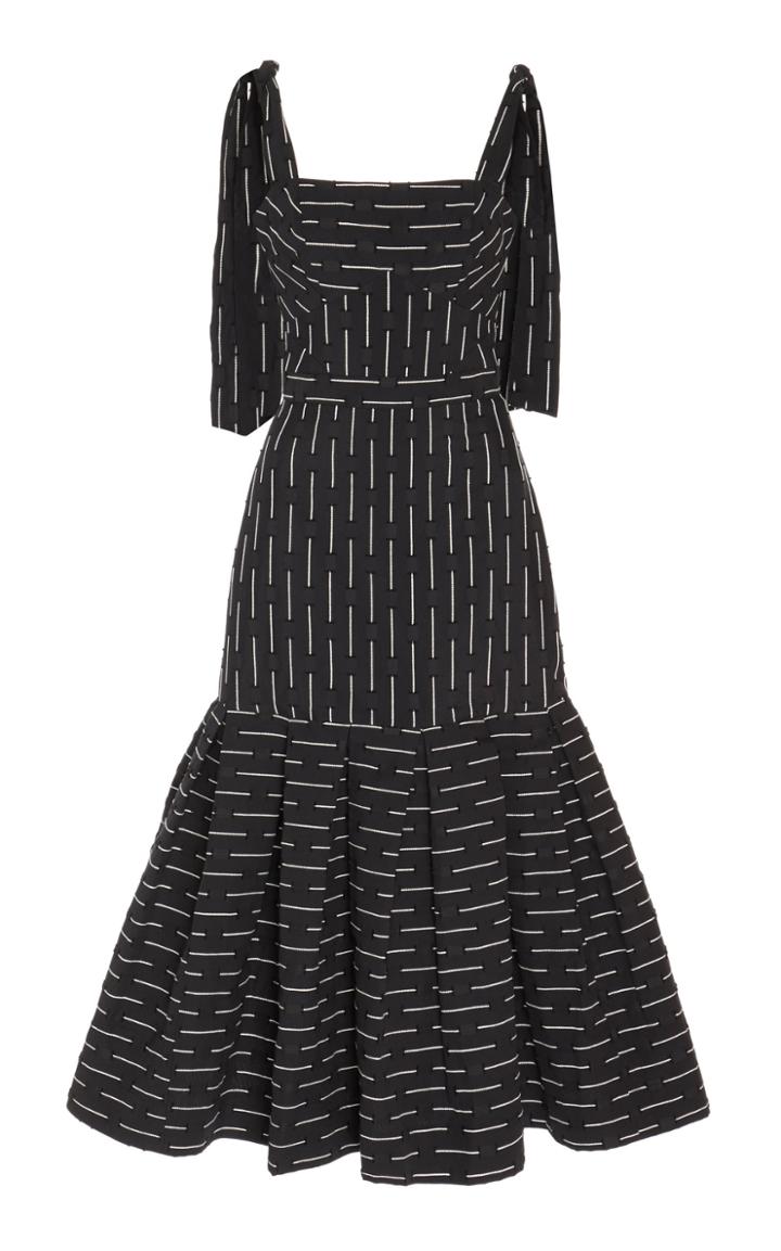 Alexis Leticia Tie-shoulder Midi Dress