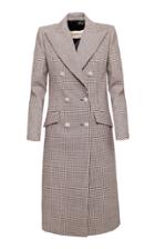 Alexandre Vauthier Double Breasted Plaid Wool Coat