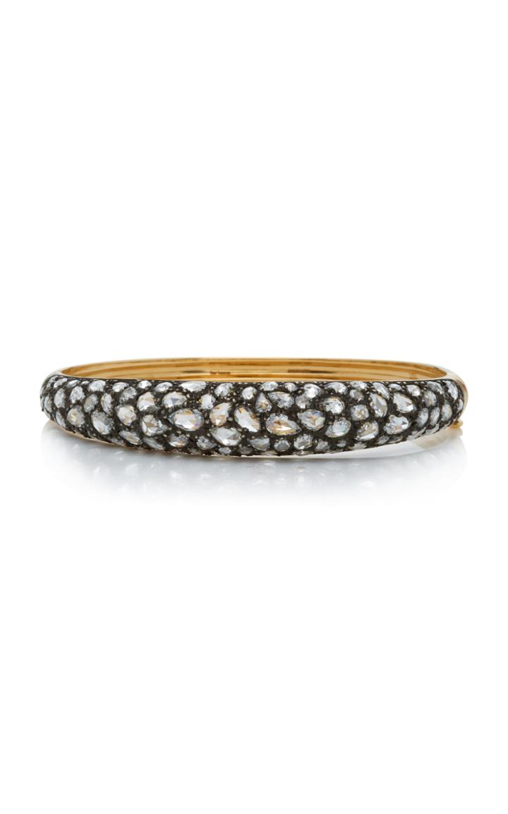Fred Leighton Bombe 18k Gold And Rose-cut Diamond Bangle