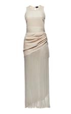 Magda Butrym Ponce Cotton Line Fringe Dress