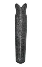 Naeem Khan Sequin Embroidered Strapless Gown