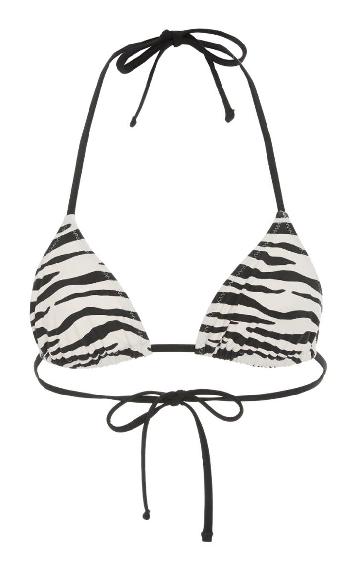 Tropic Of C Praia Zebra Print Bikini Top